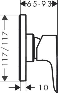 Смеситель для душа Hansgrohe Talis E 71764670 черный